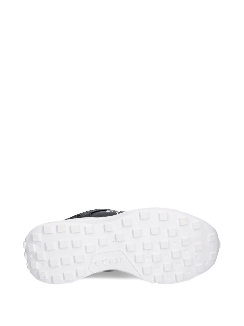 logo-plaque leather sneakers - 5
