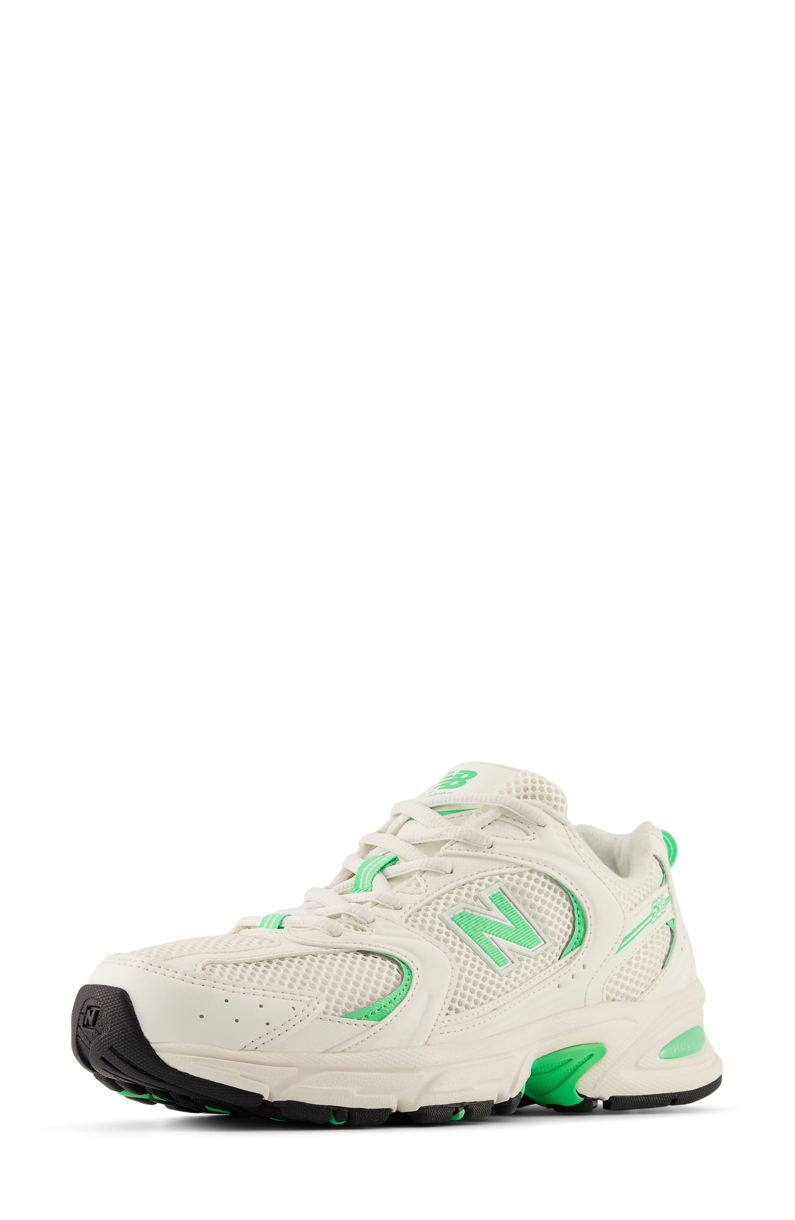 New Balance Gender Inclusive 530 Sneaker in Sea Salt/Lime Leaf at Nordstrom - 4