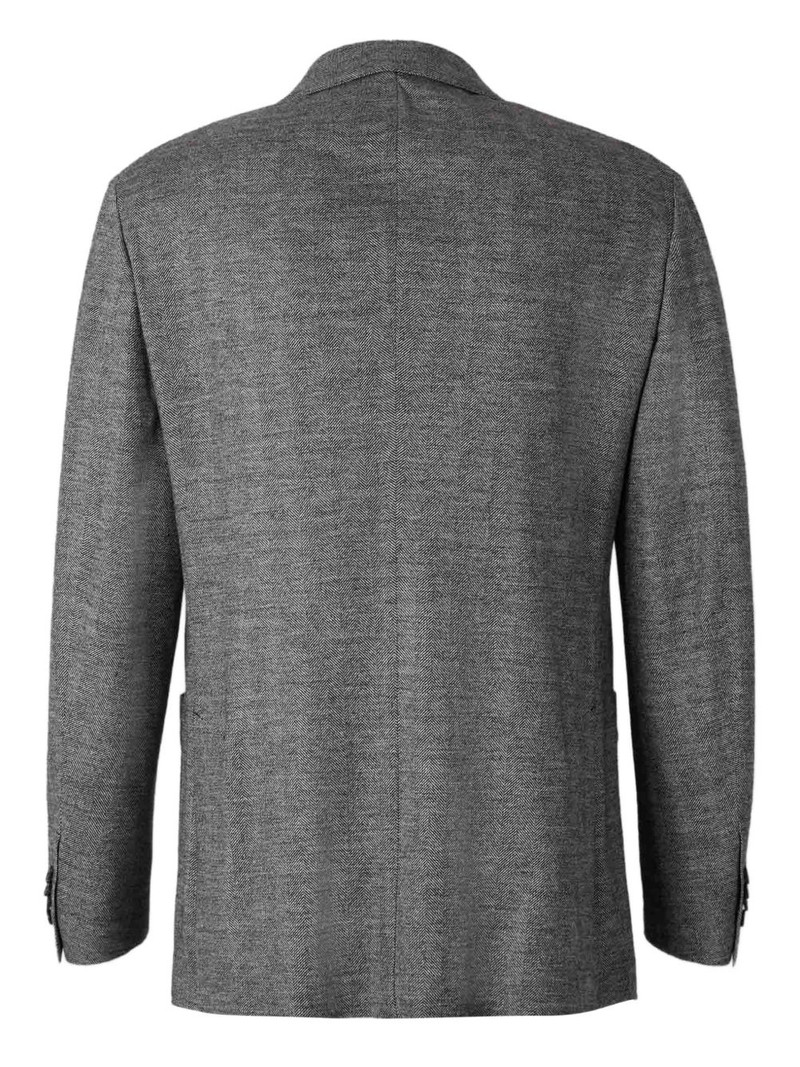 Brioni herringbone single-breasted blazer outlook