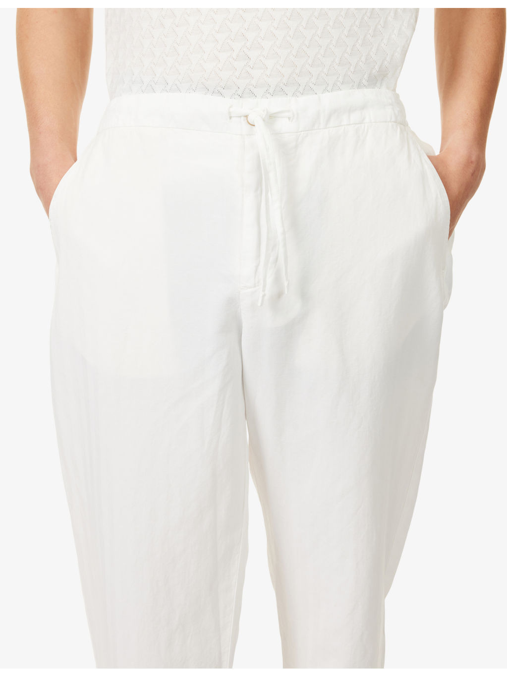 Mendes Straight-Leg Linen-Cotton Blend Trousers - 5