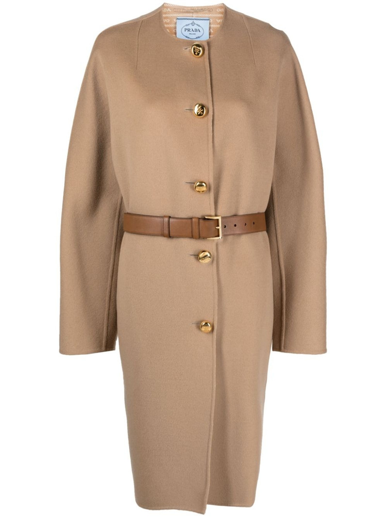 single-breasted belted coat 1