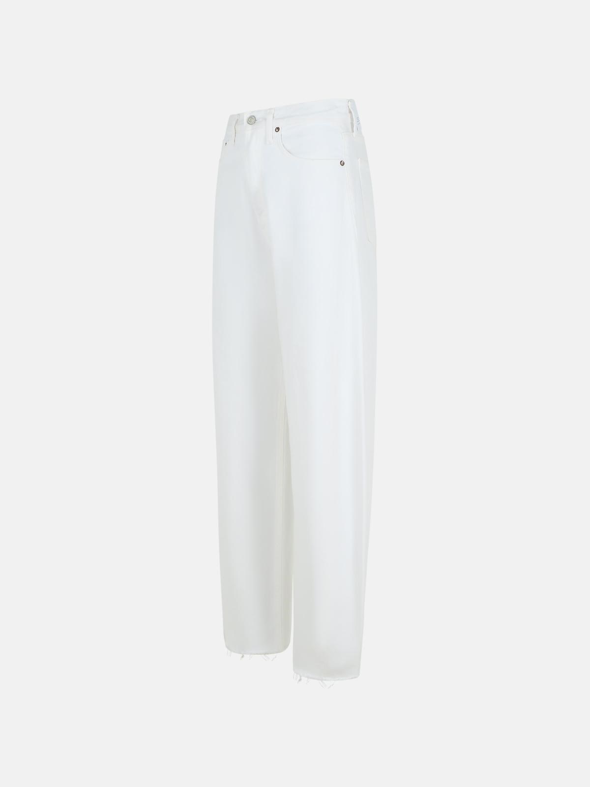 'LUNA' WHITE COTTON JEANS - 2