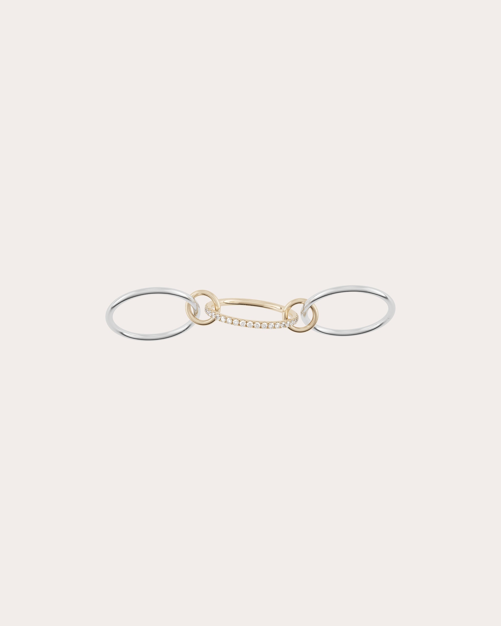 Sonny 18K Two-Tone Gold Diamond Linked Rings - 3