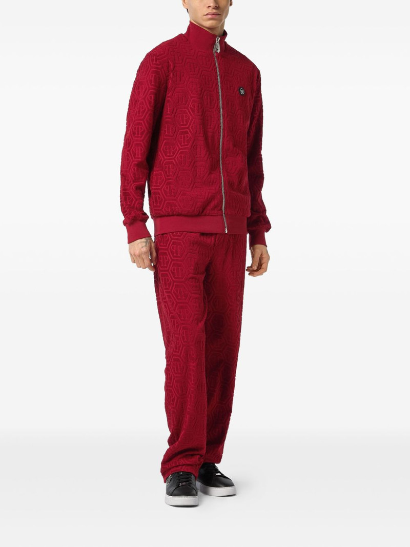 PHILIPP PLEIN monogram-jacquard track jacket outlook