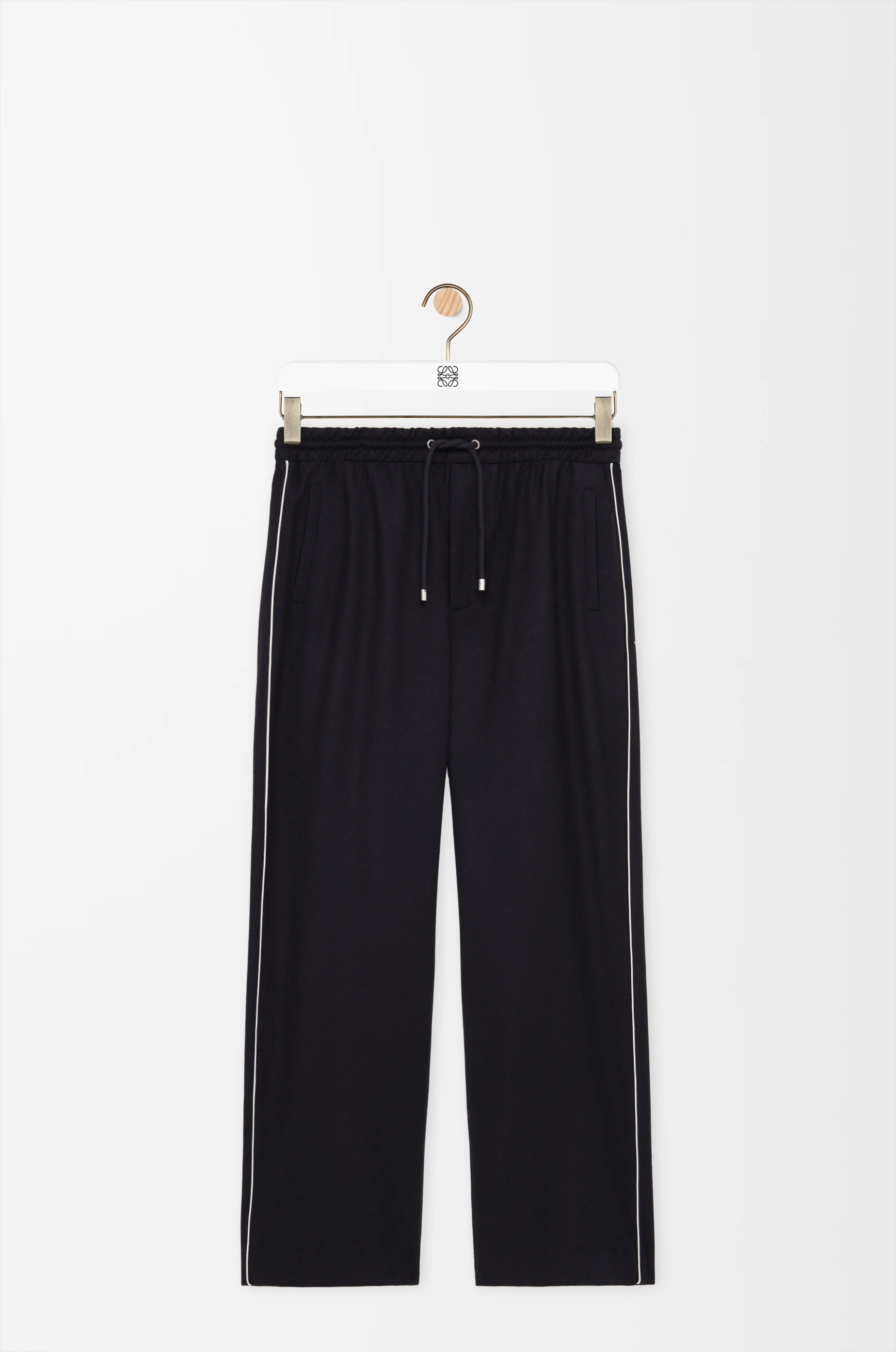 Drawstring trousers in wool - 1