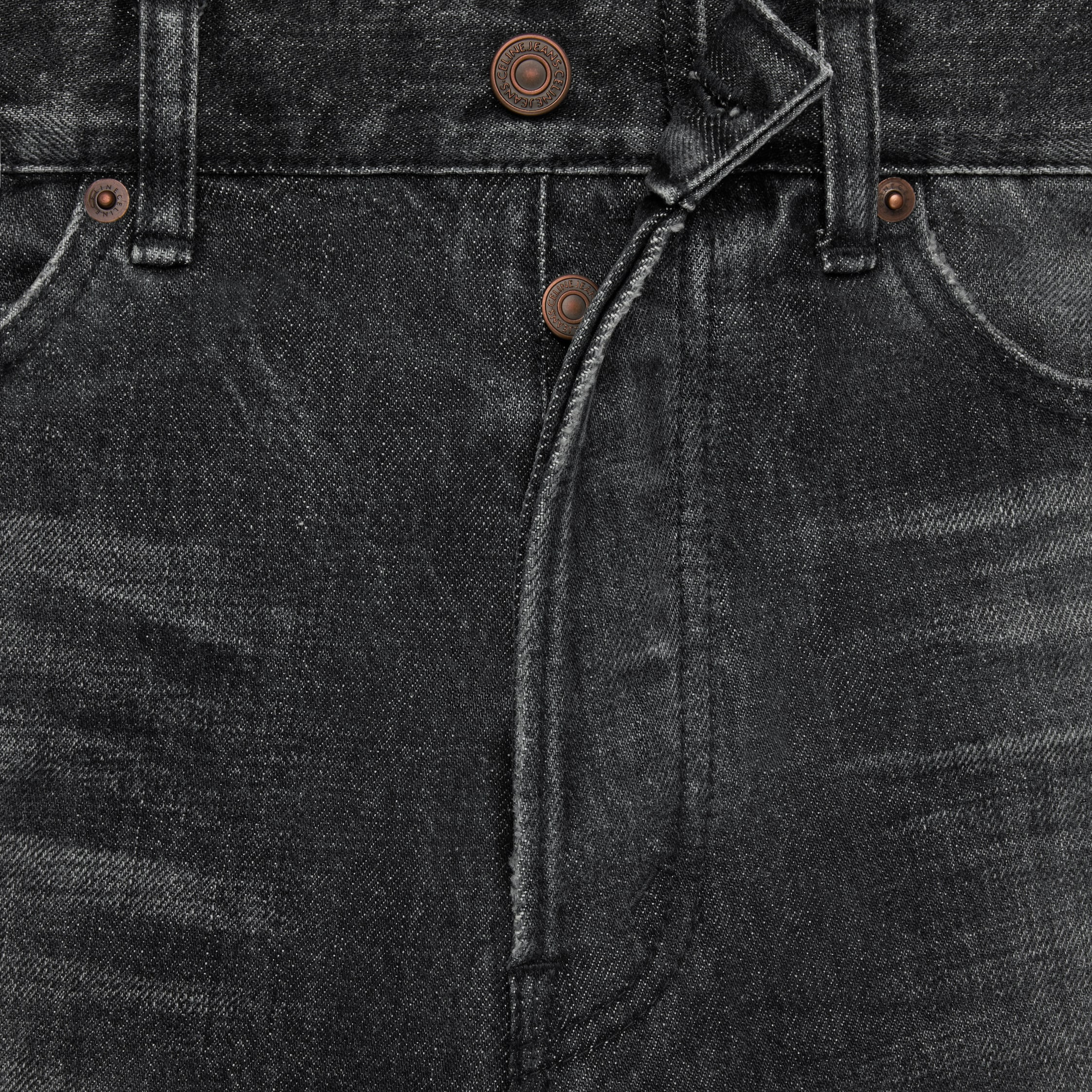 wesley jeans in black ice rinse wash denim - 4
