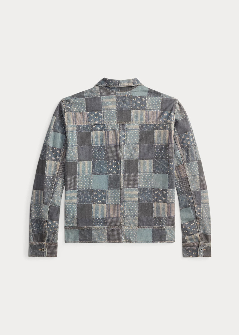 RRL by Ralph Lauren Patchwork-Print Jersey Jacket outlook