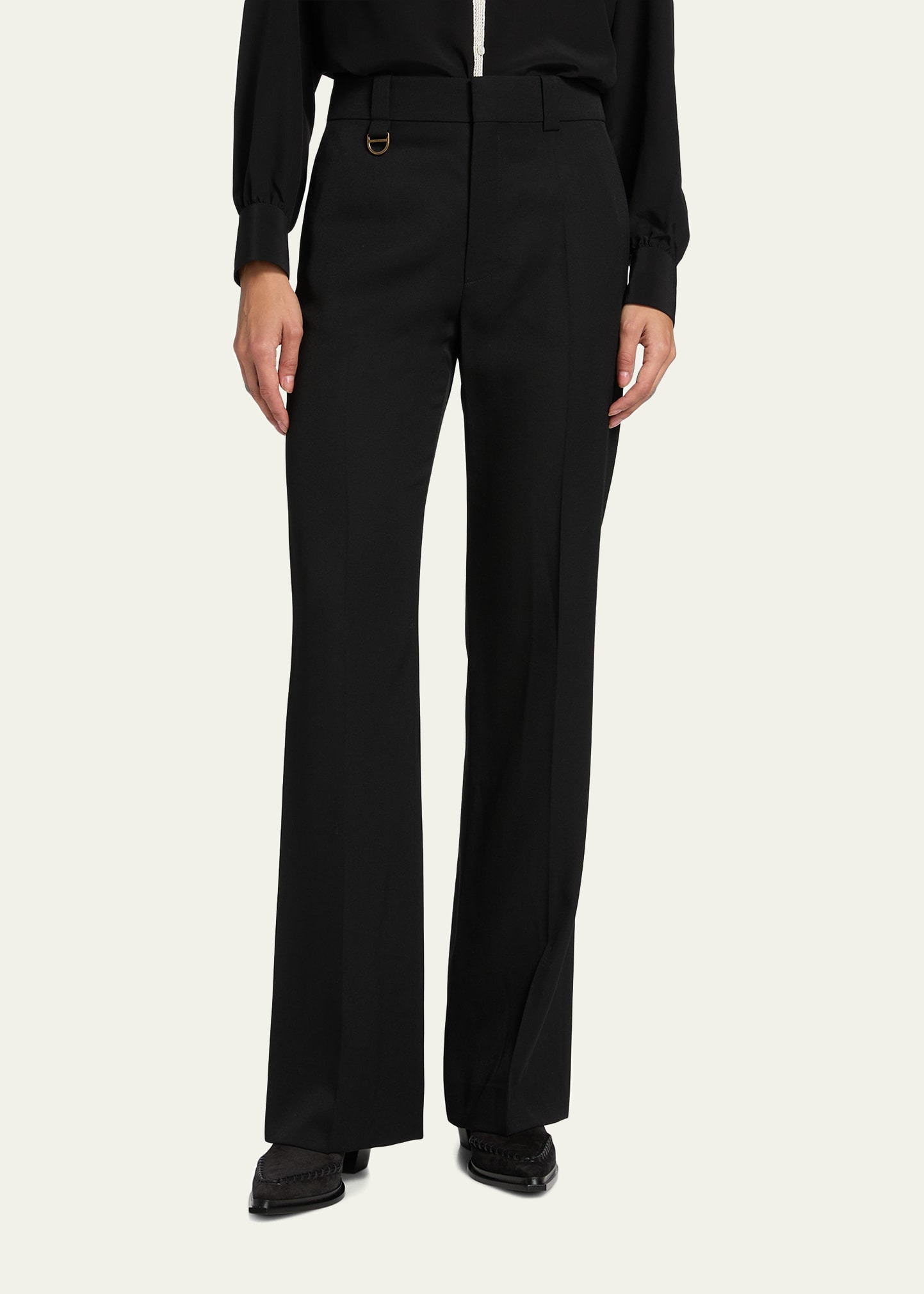 Tailored Stretch Wool Trousers - 4
