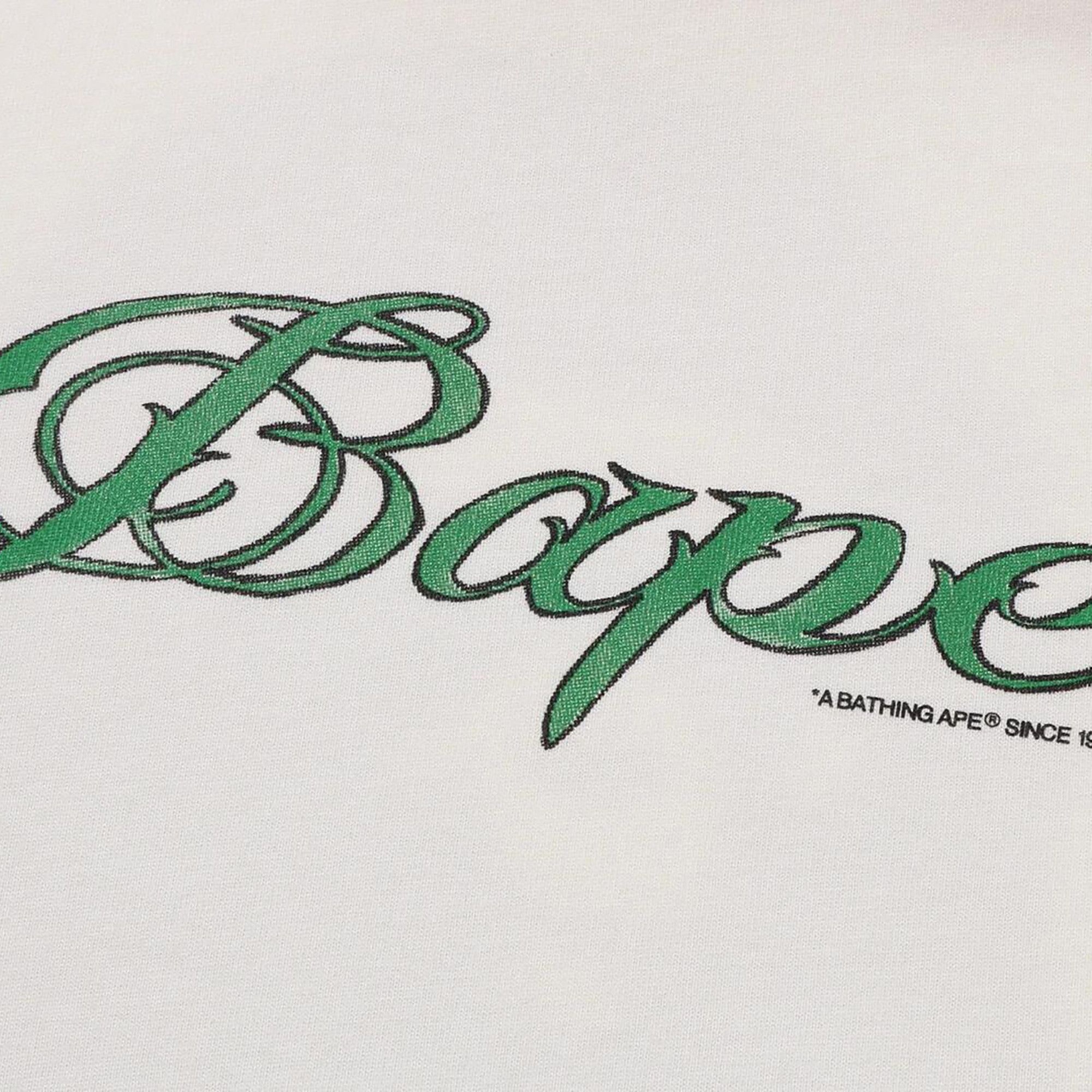 BAPE Logo Relaxed Fit Tee 'Ivory' - 3