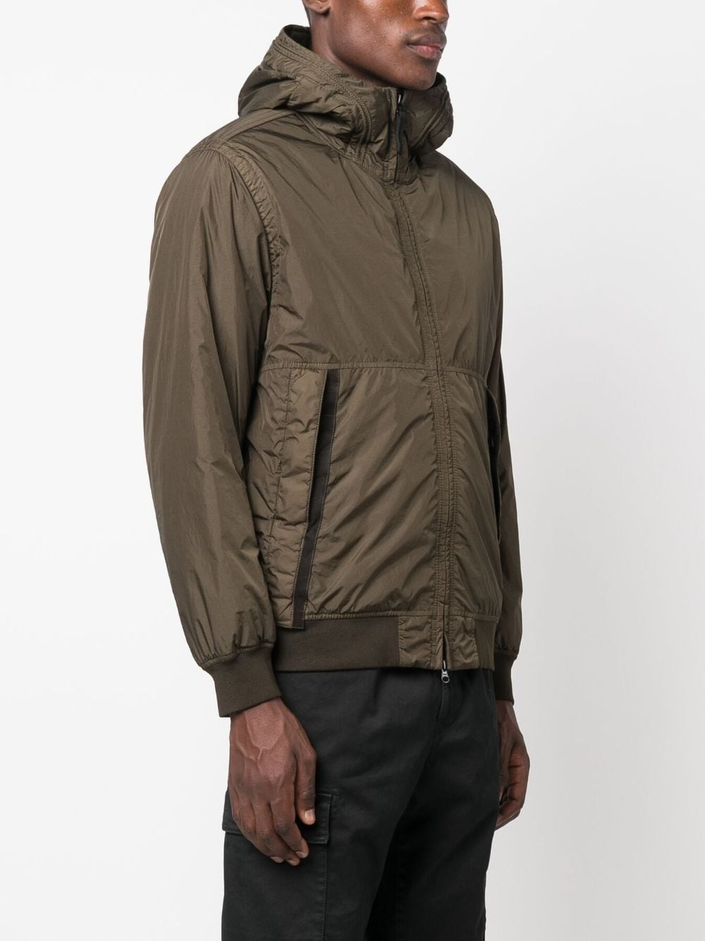 Compass-patch zip-up jacket - 3