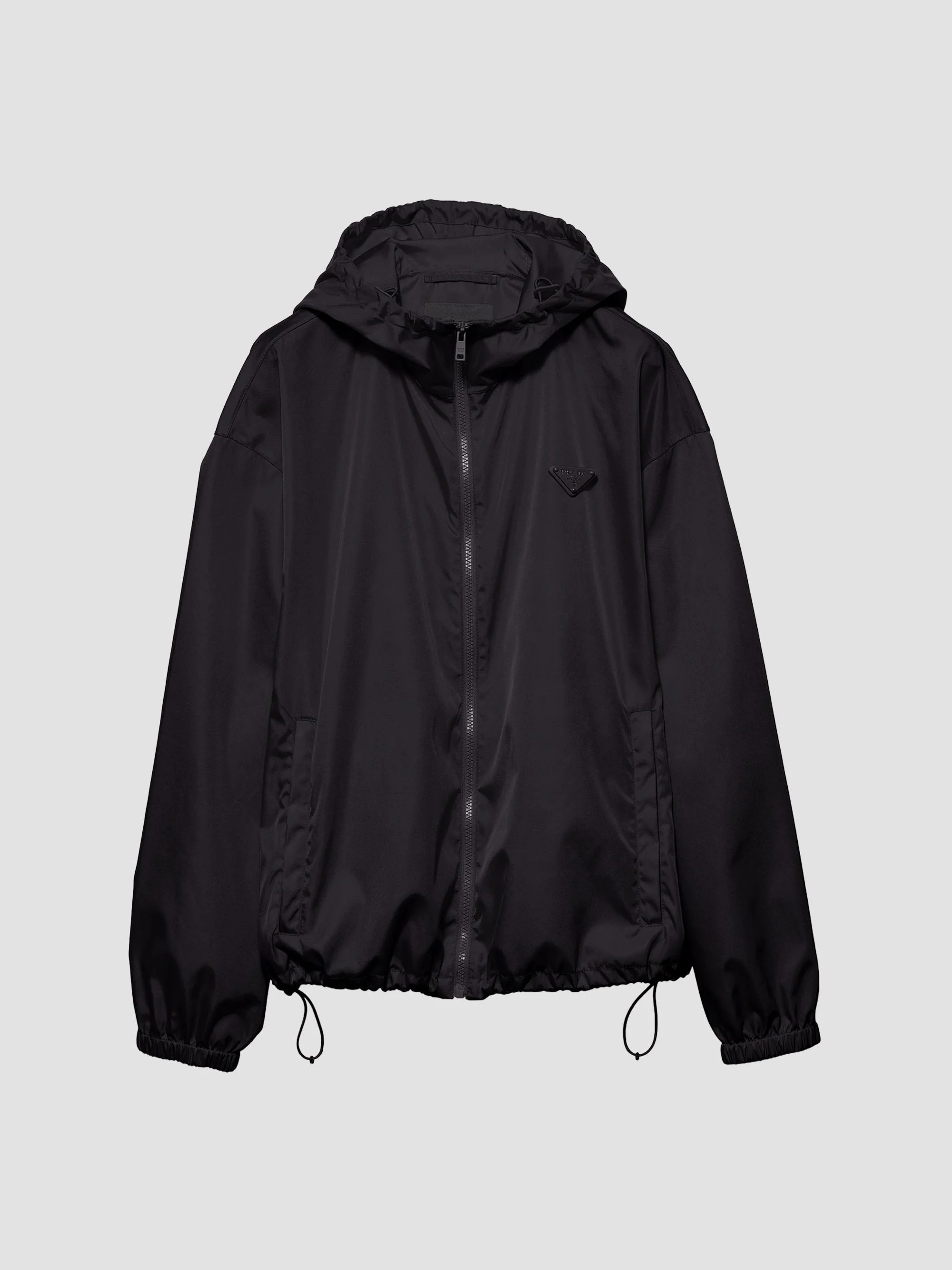 Women's Nylon Rain Jacket - Black - 1