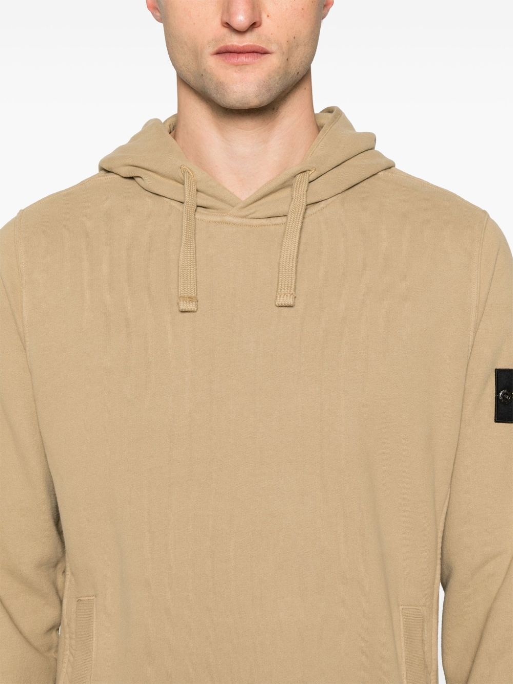 Compass-badge cotton hoodie - 5