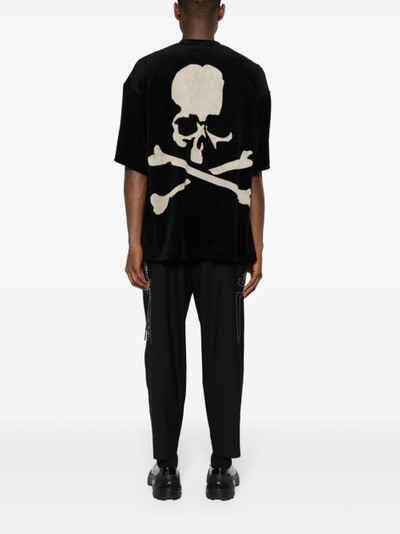mastermind JAPAN bleached-skull velour T-shirt outlook