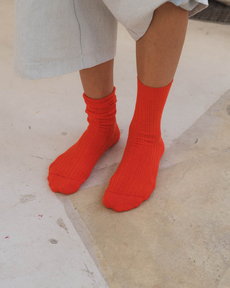 Rib Overankle Socks - Organic Cotton Rib 3