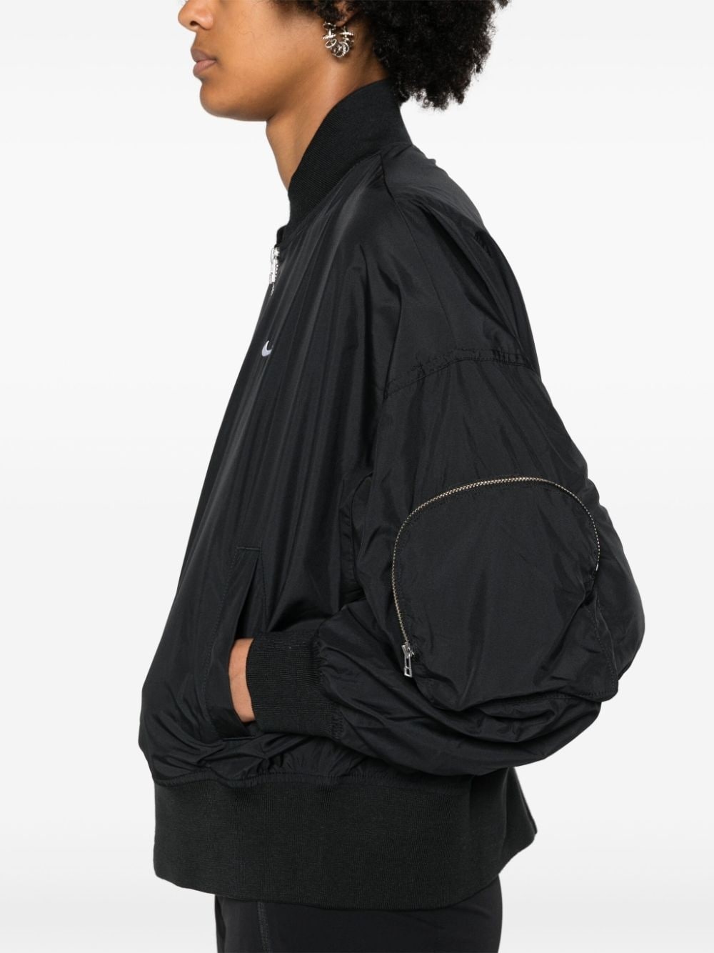 Swoosh-embroidered bomber jacket - 5