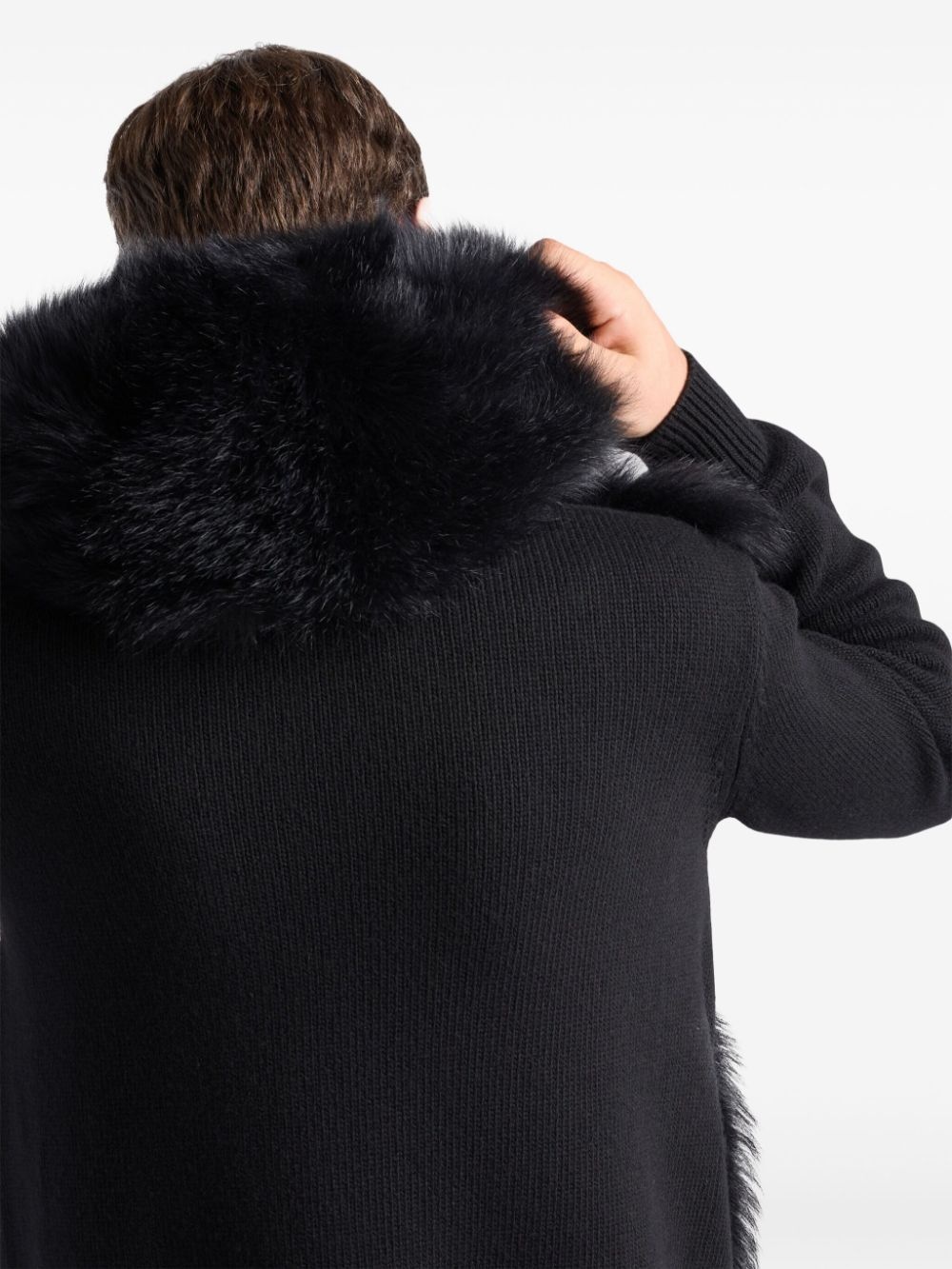 faux-fur hooded cardigan - 5