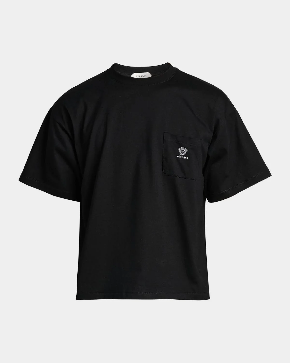 Men's Embroidered-Medusa Jersey Pocket Crewneck T-Shirt - 1