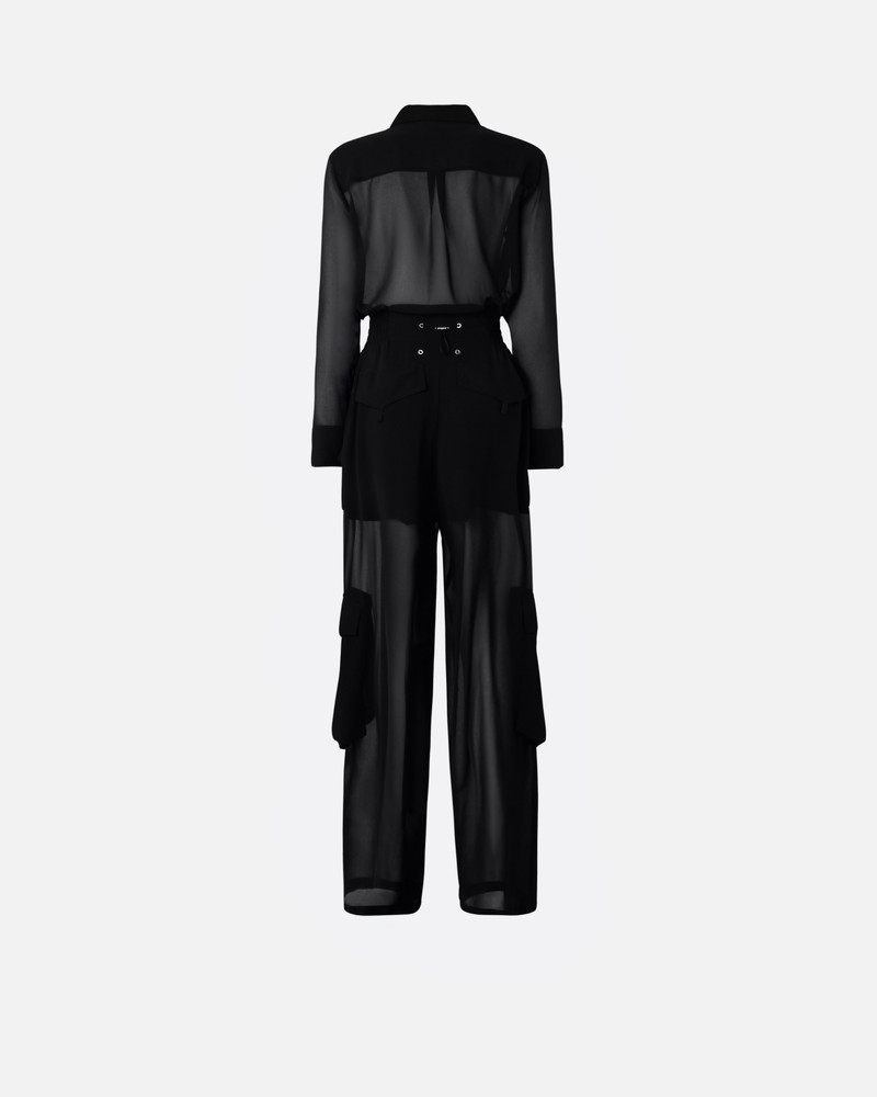 PINKO GEORGETTE JUMPSUIT WITH CARGO POCKETS outlook