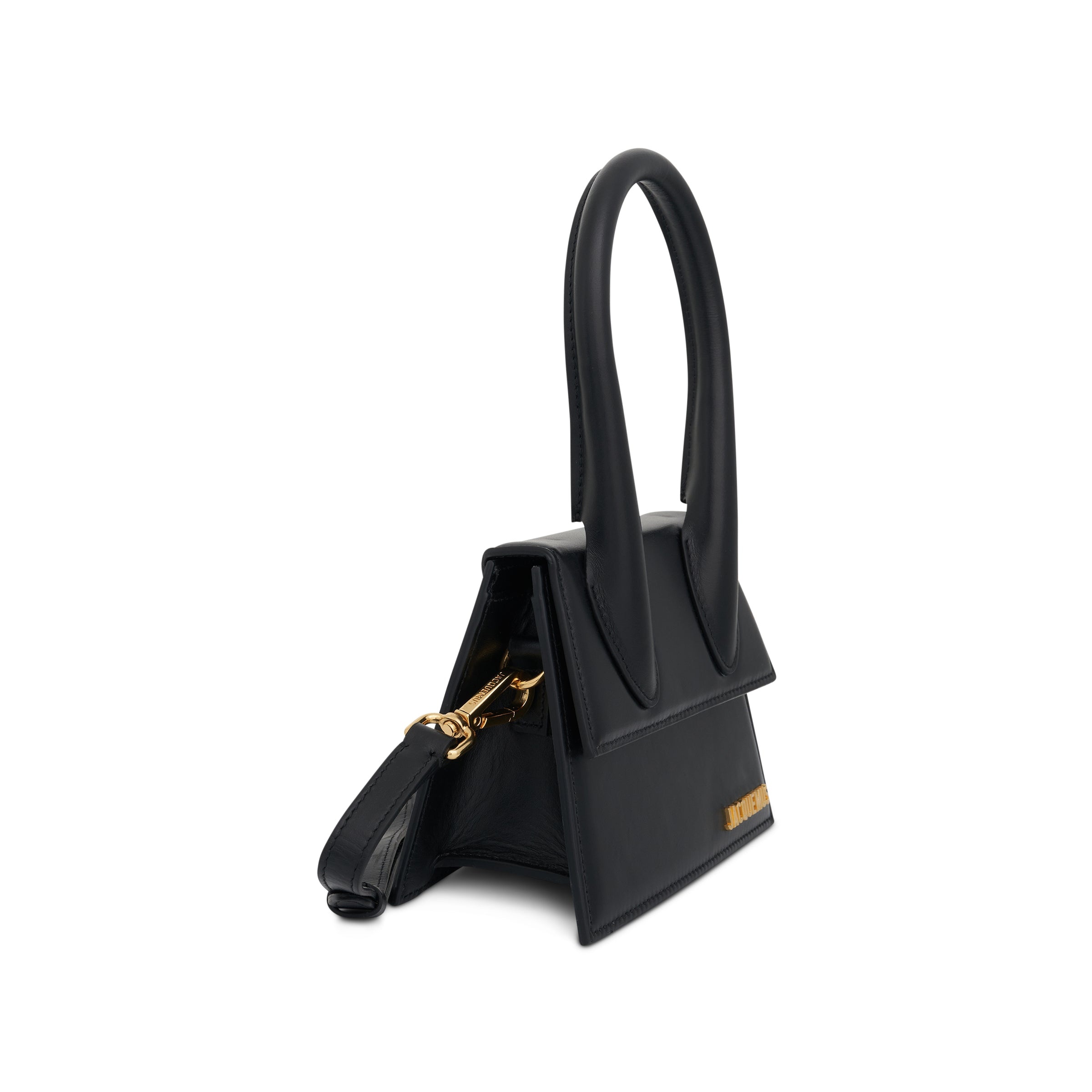 Le Chiquito Moyen Leather Bag in Black - 2