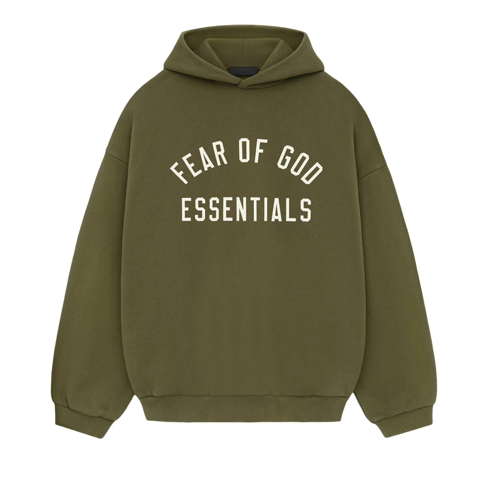 Fear of God Essentials Fleece Hoodie 'Military' - 1