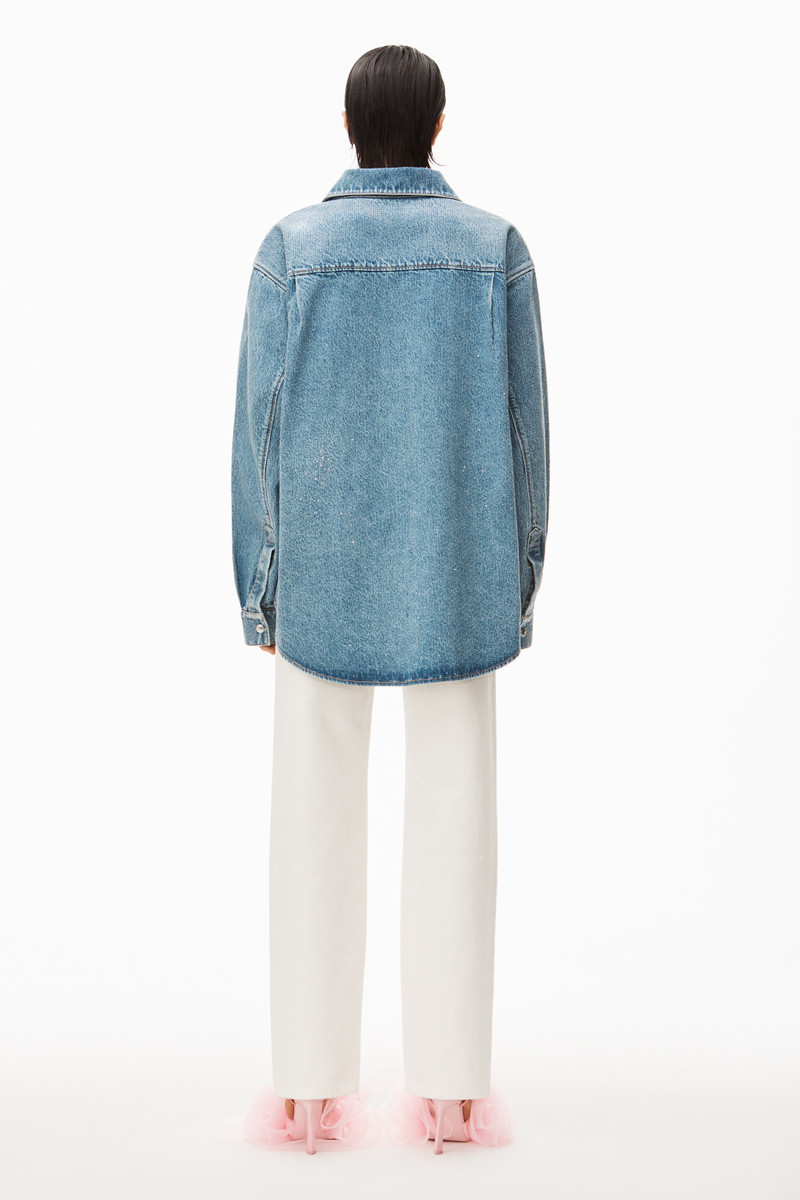 CLEAR HOTFIX OVERSIZED SHIRT IN DENIM 4