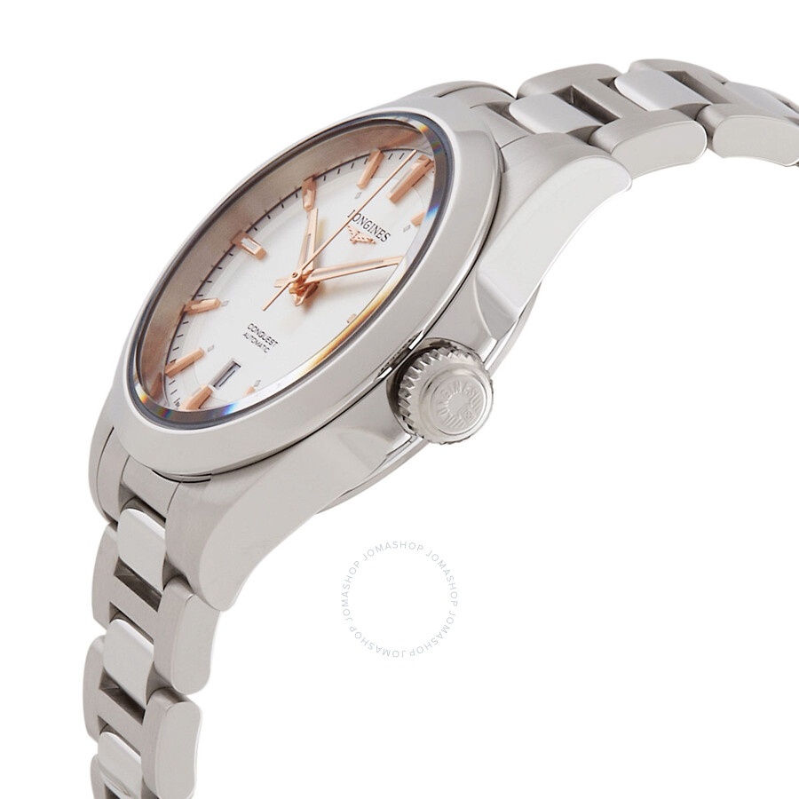 Longines Conquest Automatic Silver Dial Ladies Watch L3.320.4.72.6 - 2