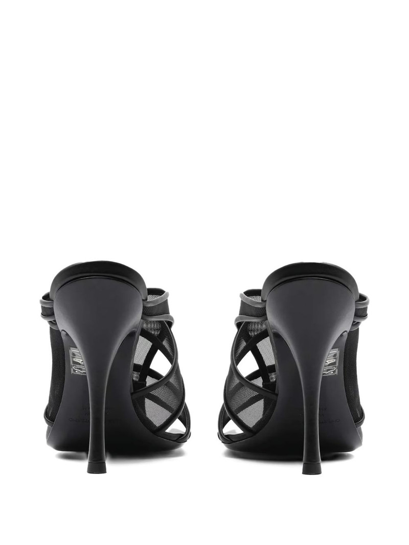 Ringer mesh-panel heeled mules 3