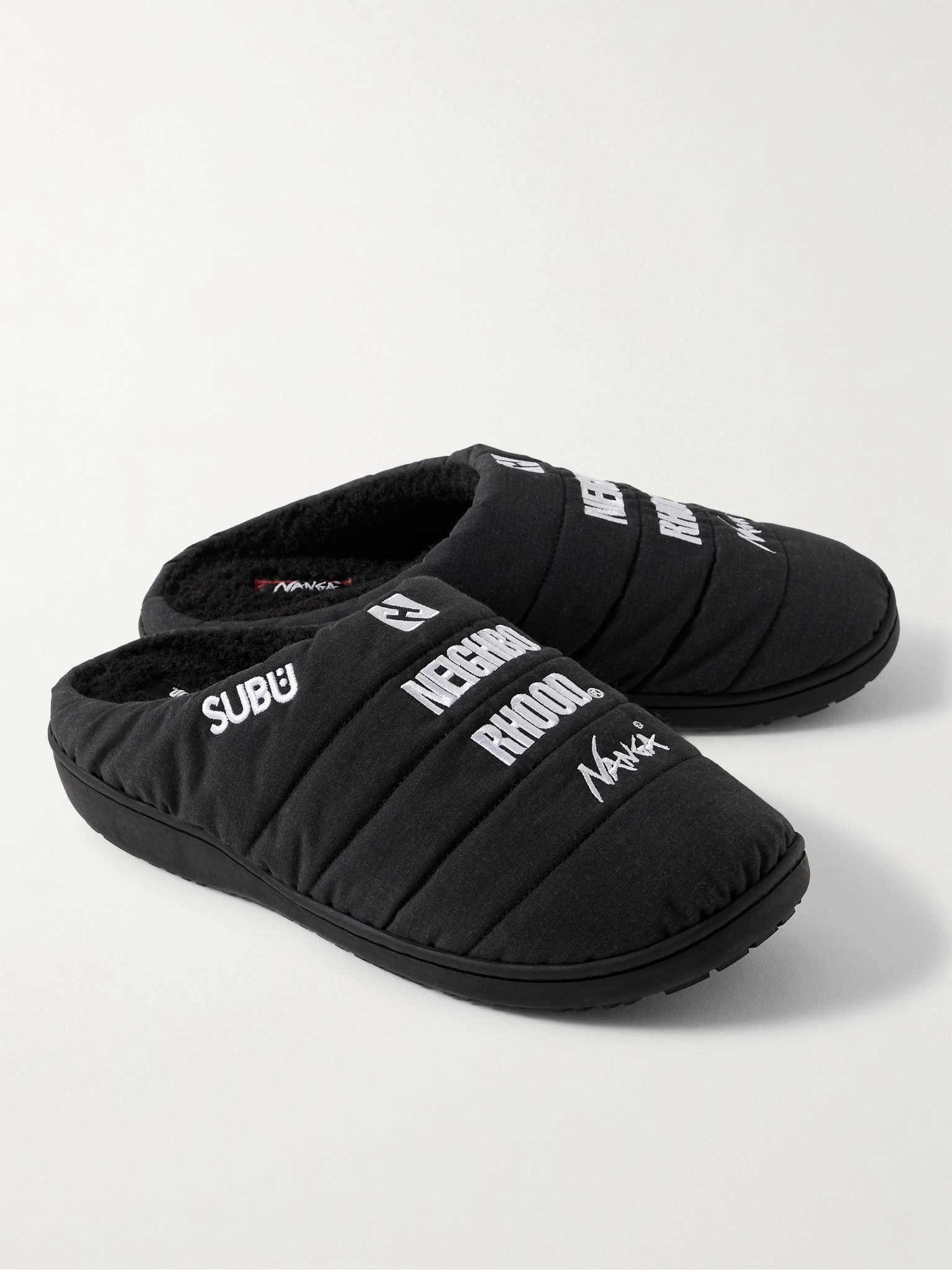 + NANGA + SUBU Logo-Embroidered Padded Takibi Slippers