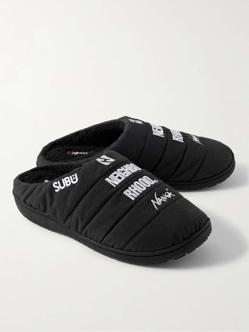 + NANGA + SUBU Logo-Embroidered Padded Takibi Slippers 3