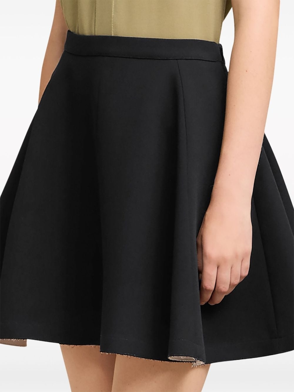 virgin wool skater mini skirt - 6