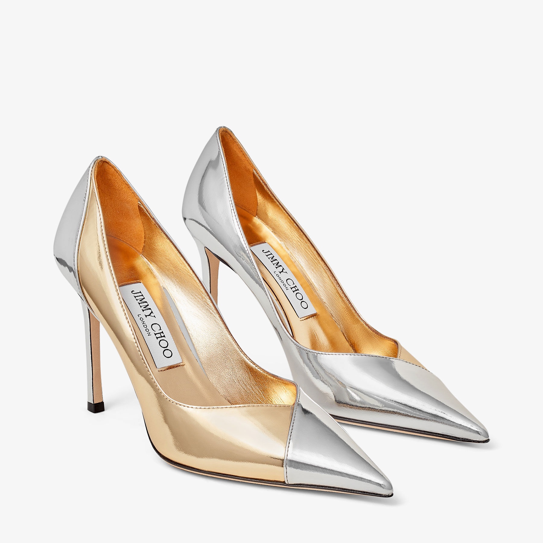 Cass 95
Silver and Gold Liquid Metal Leather Pumps - 2