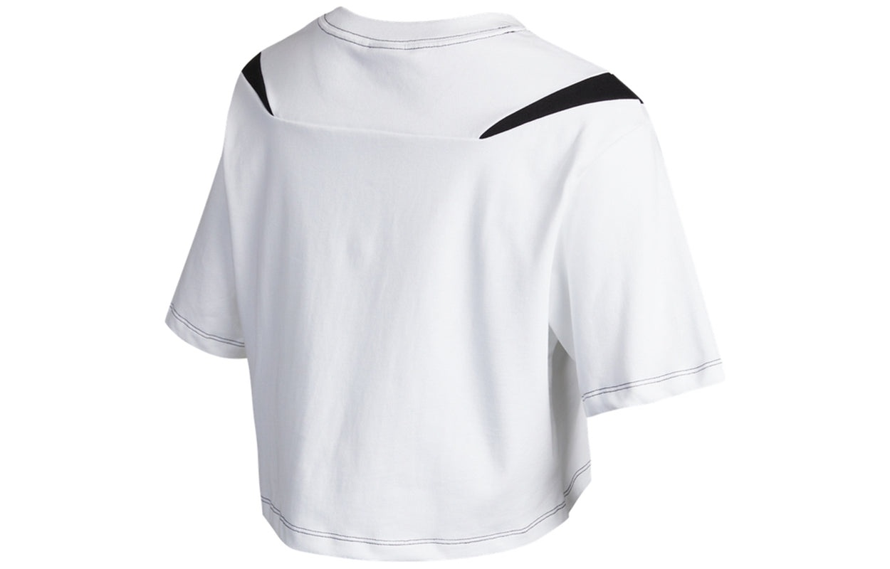 (WMNS) Nike Sportswear Swoosh Short Round-neck White DD5591-100 - 2