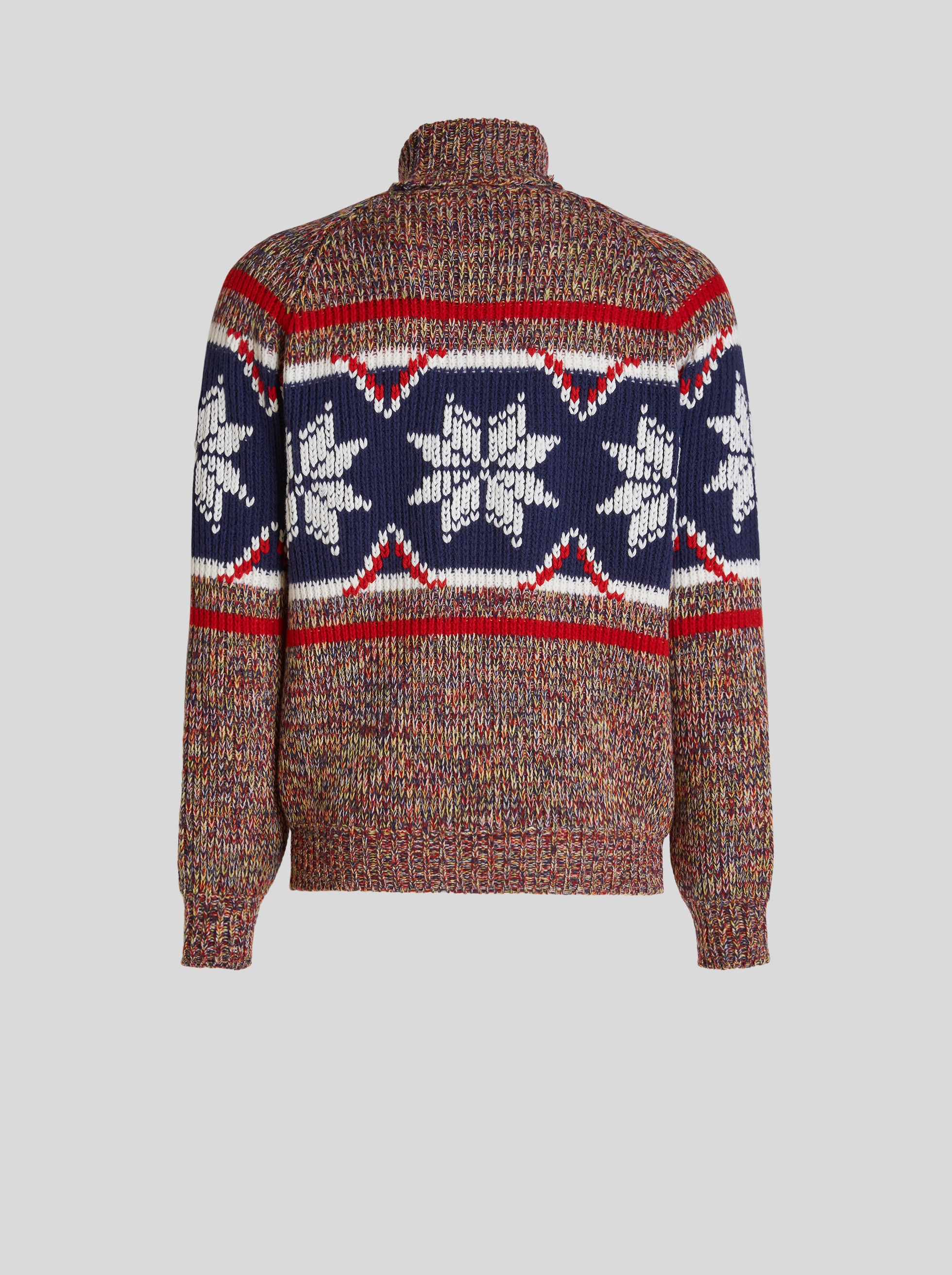 WOOL JACQUARD JUMPER WITH INTARSIA STRIPES - 5