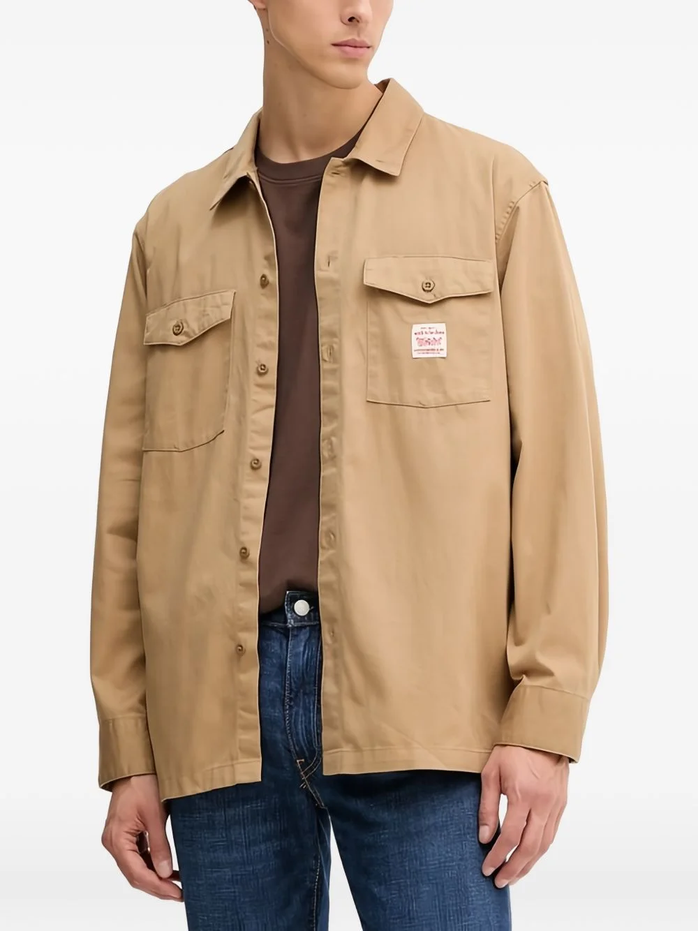 chest-pocket overshirt - 1