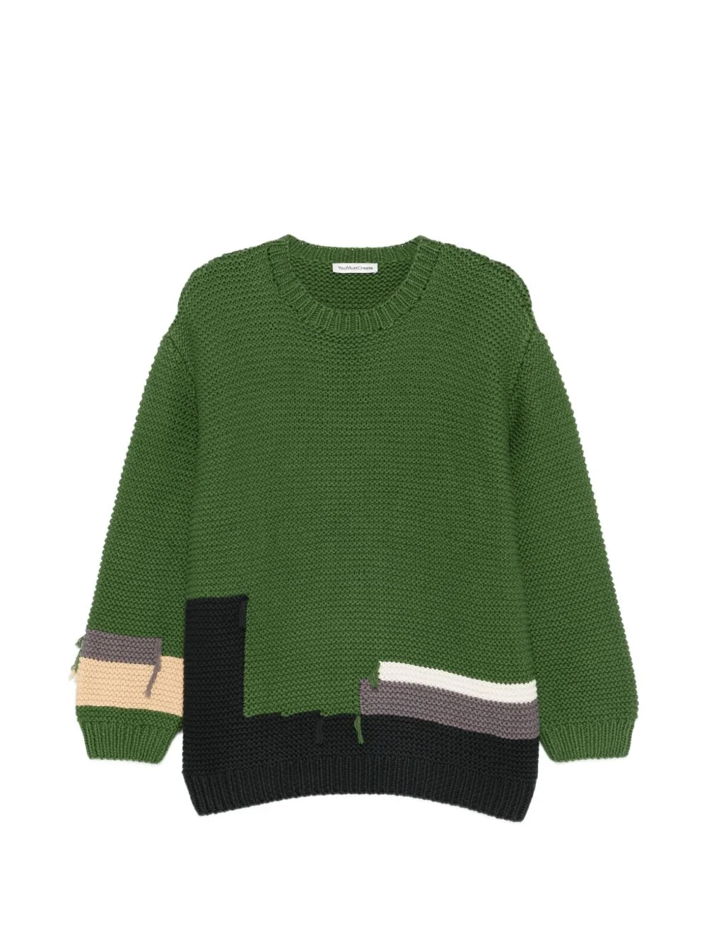 patch-detail sweater - 1