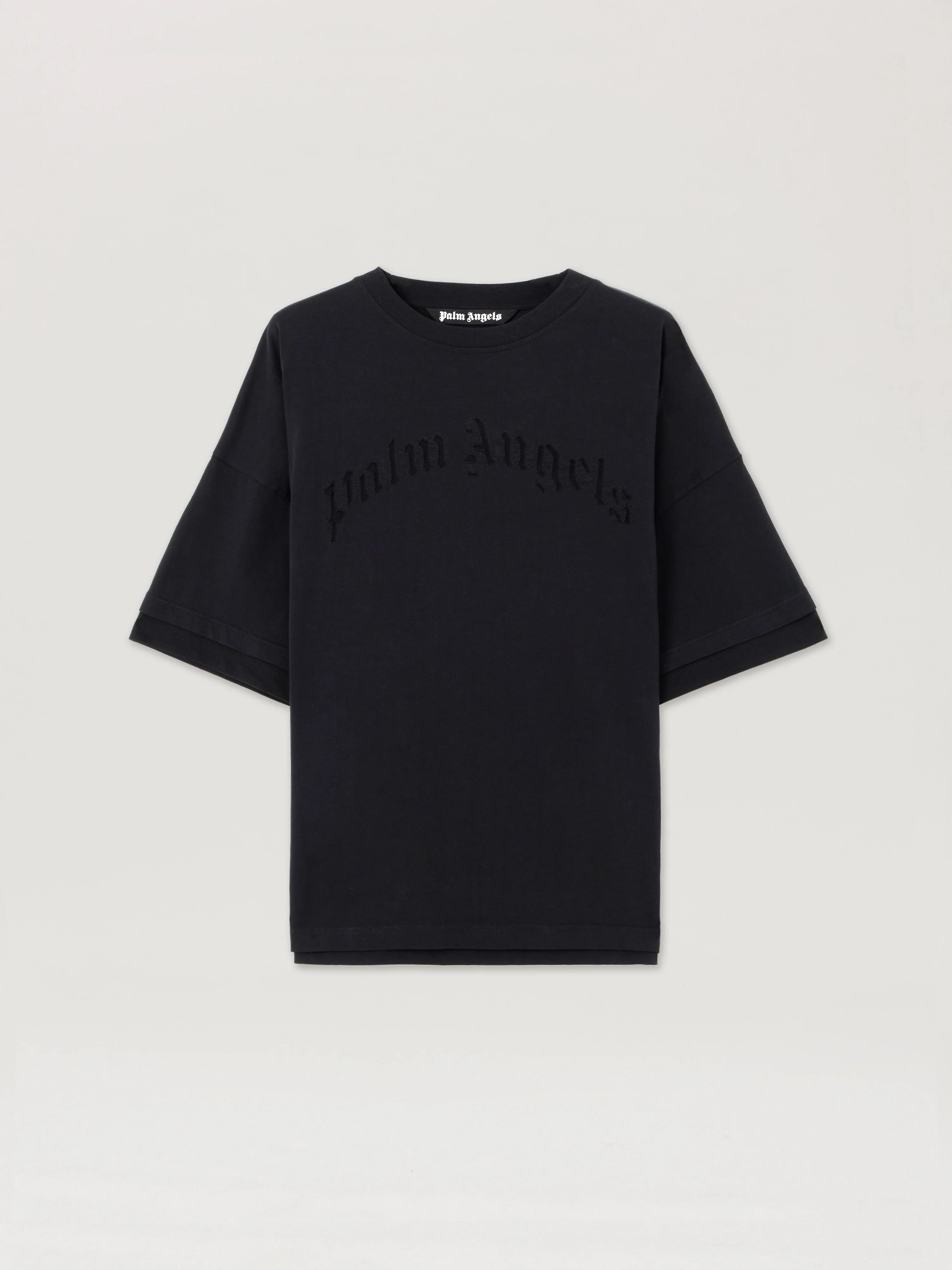 Curved Logo Loose Double T-Shirt - 1