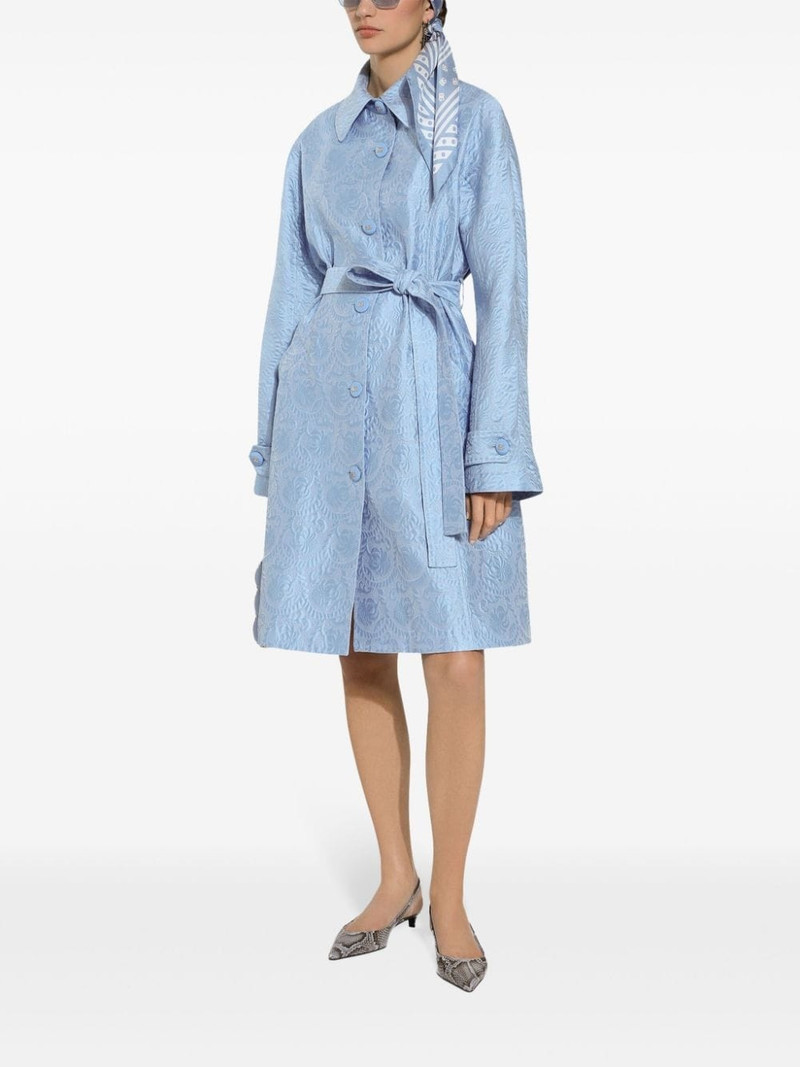 Dolce & Gabbana single-breasted brocade coat outlook