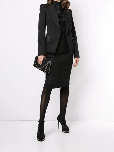 TOM FORD contrast-panel single-breasted blazer outlook