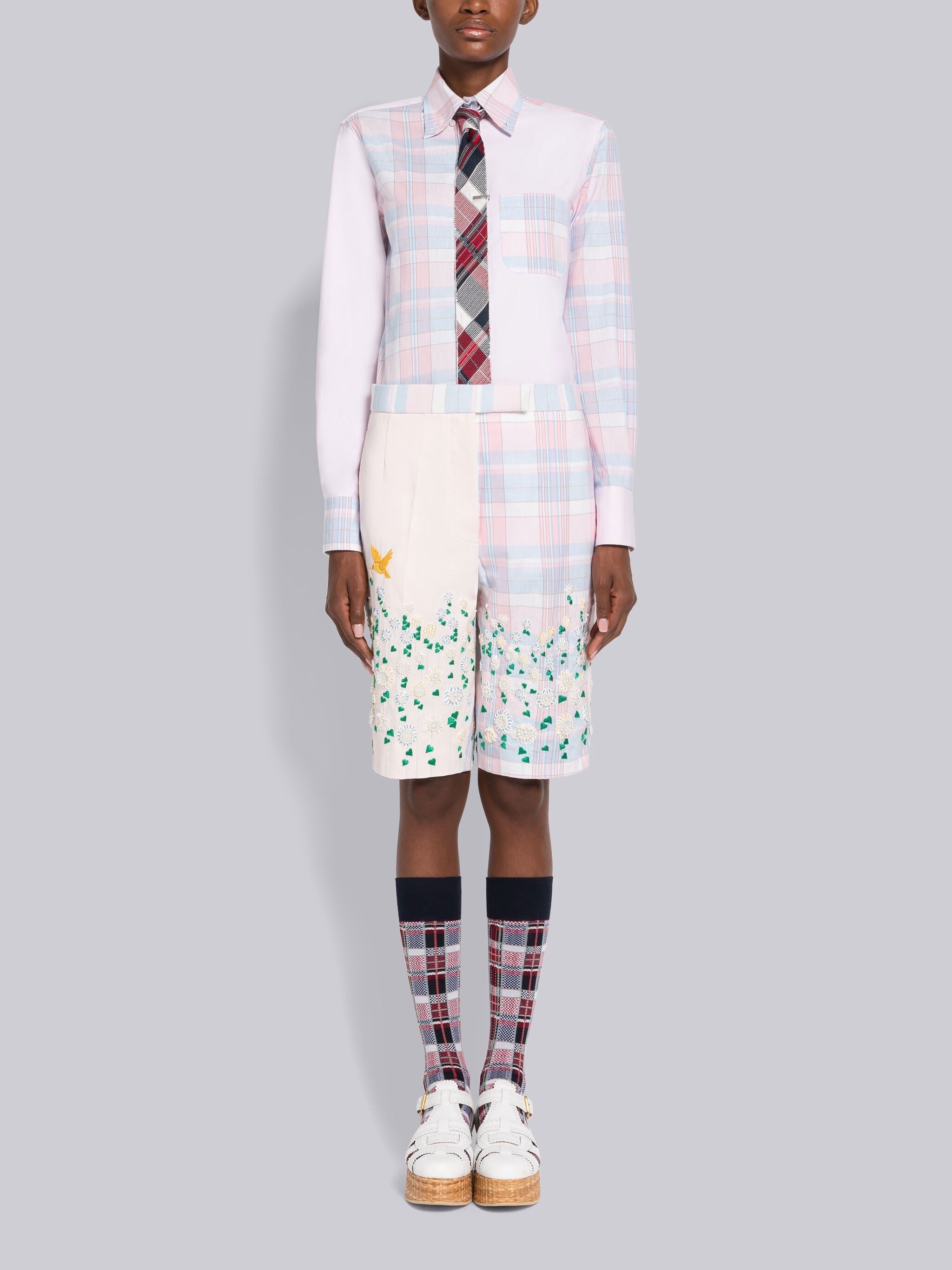 Fun-Mix Madras Oxford Point Collar Shirt - 5
