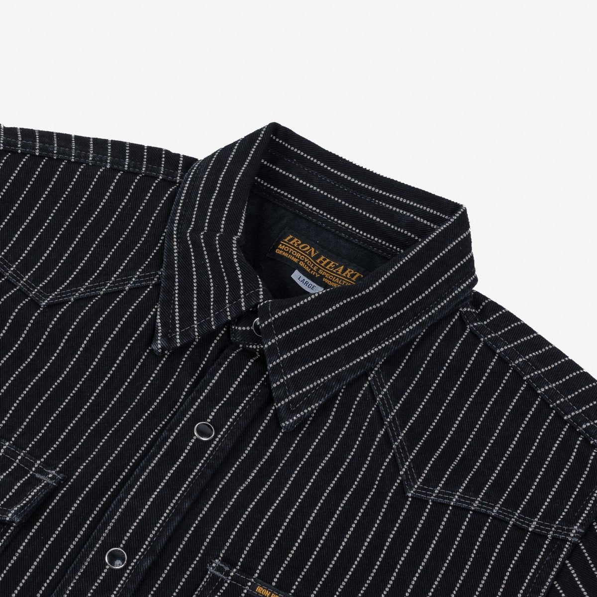 IHSH-62-BLK 12oz Wabash Western Shirt Black - 2