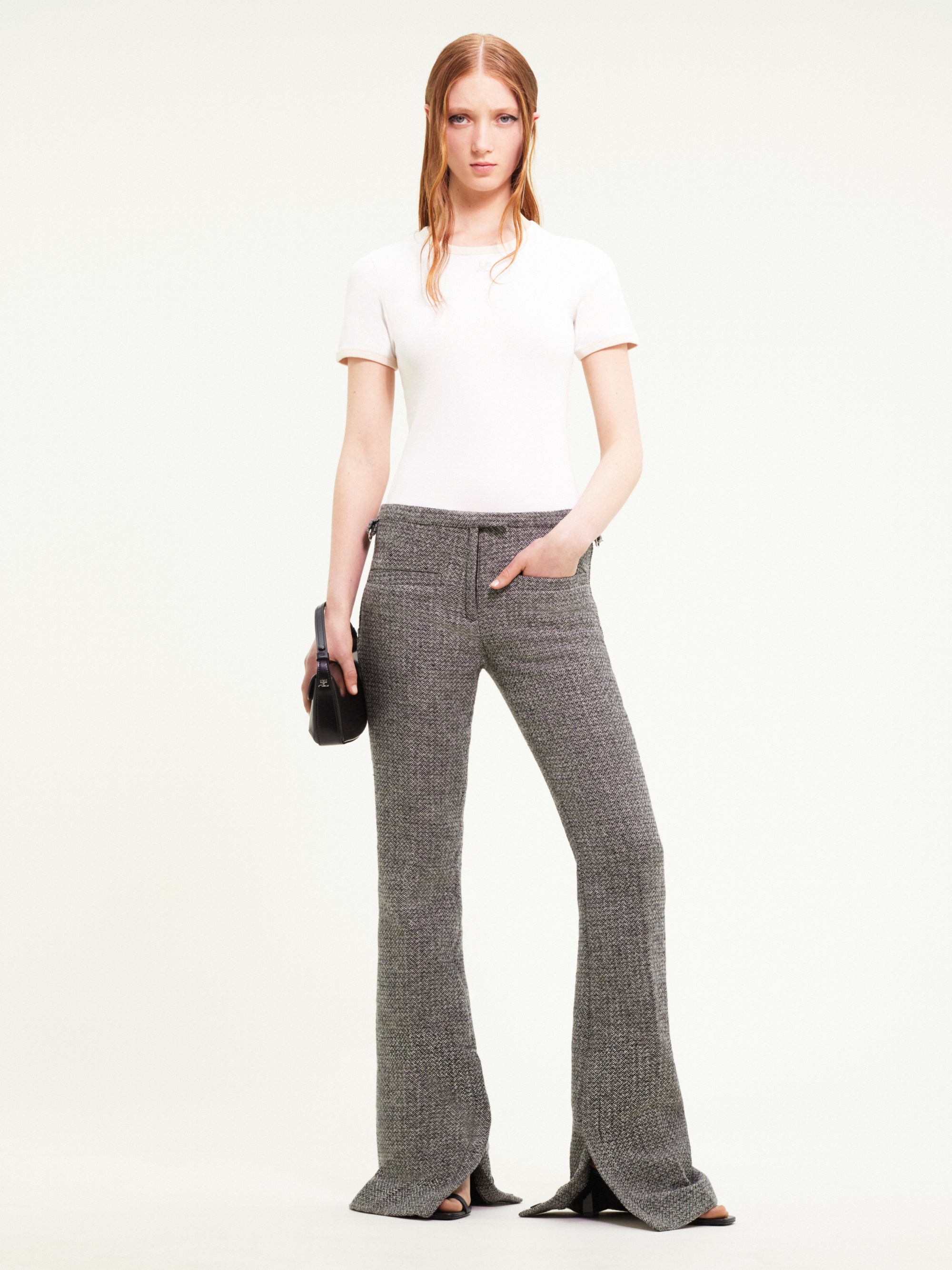 HERITAGE SNAPS CAVIAR BOOTCUT PANTS - 2