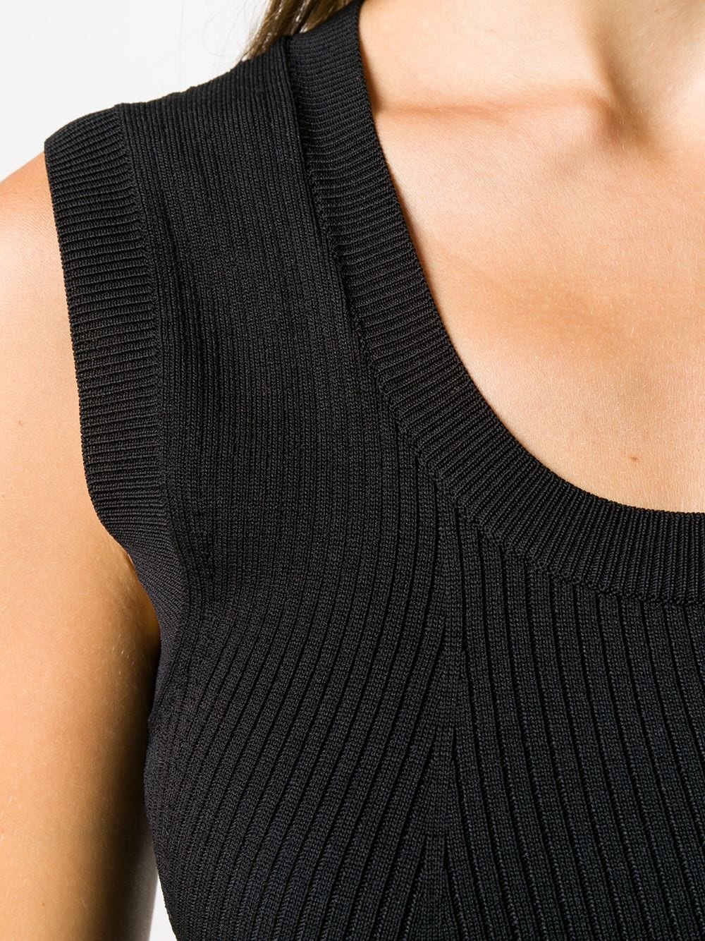 ribbed knitted vest - 5