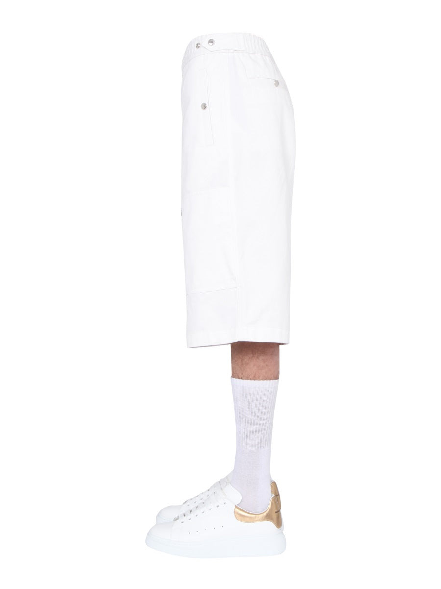 Alexander Mcqueen Men Japanese Gabardine Shorts - 3