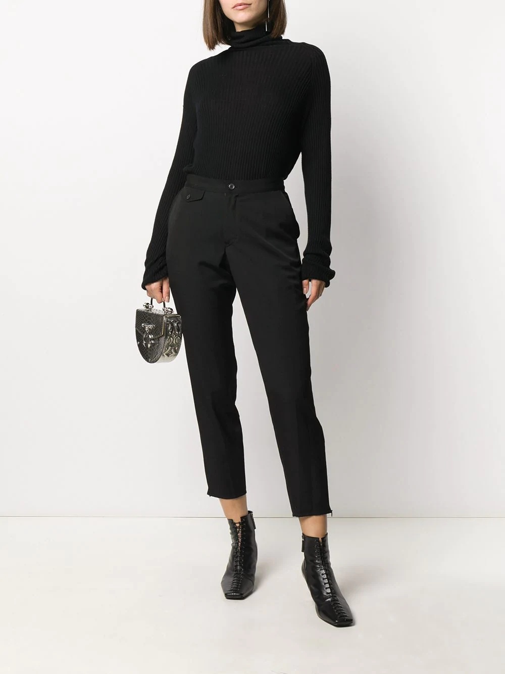 cropped tapered trousers - 2