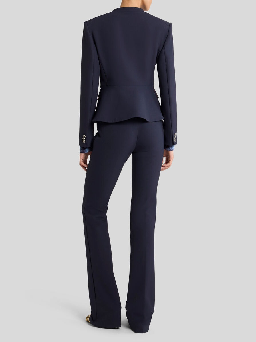 SINGLE-BREASTED JACKET WITH PEPLUM DETAIL - 4