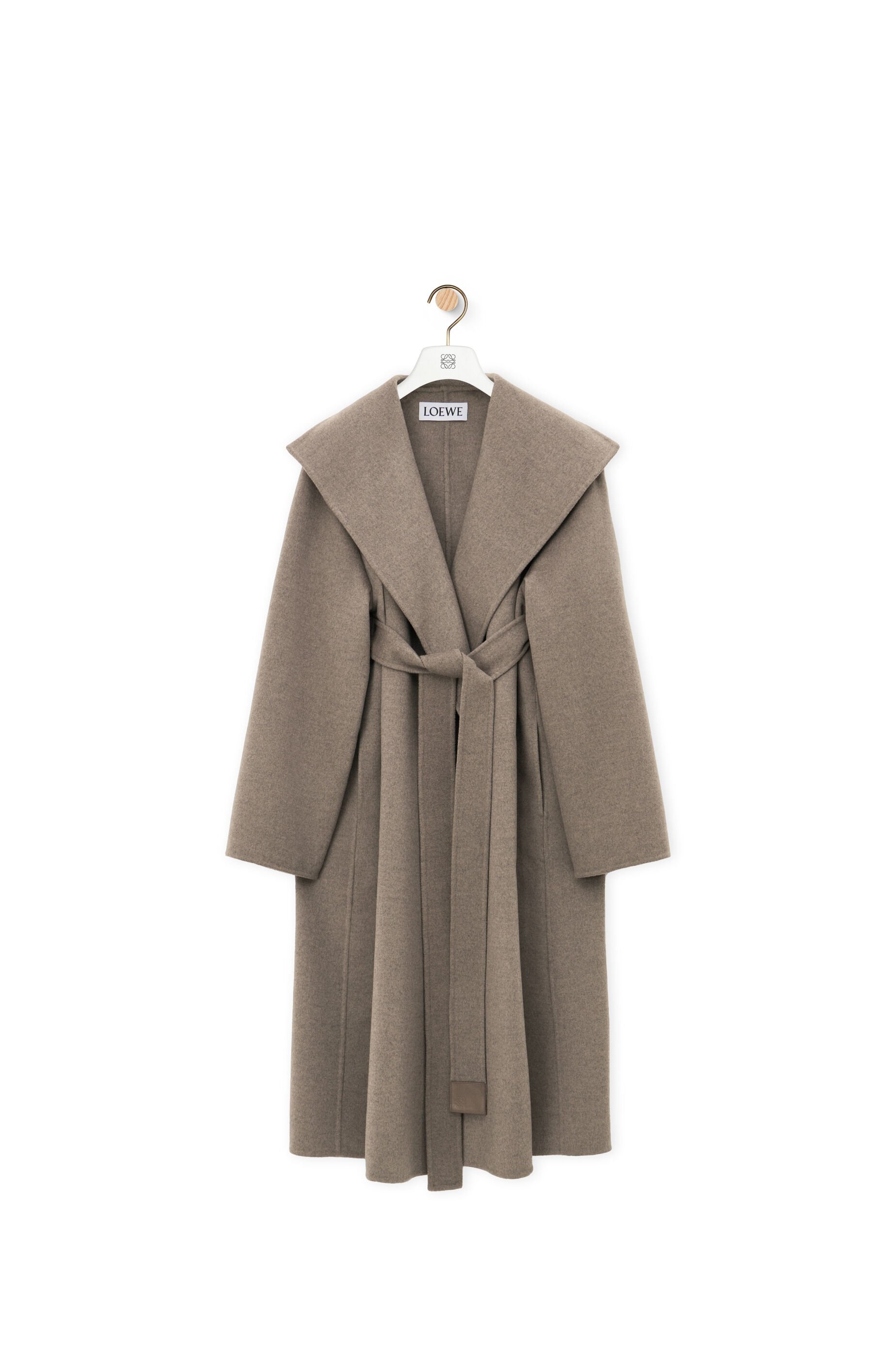LOEWE★ Belted coat in wool and cashmere Oversize belted coat in wool and cashmere Orange - LOEWE