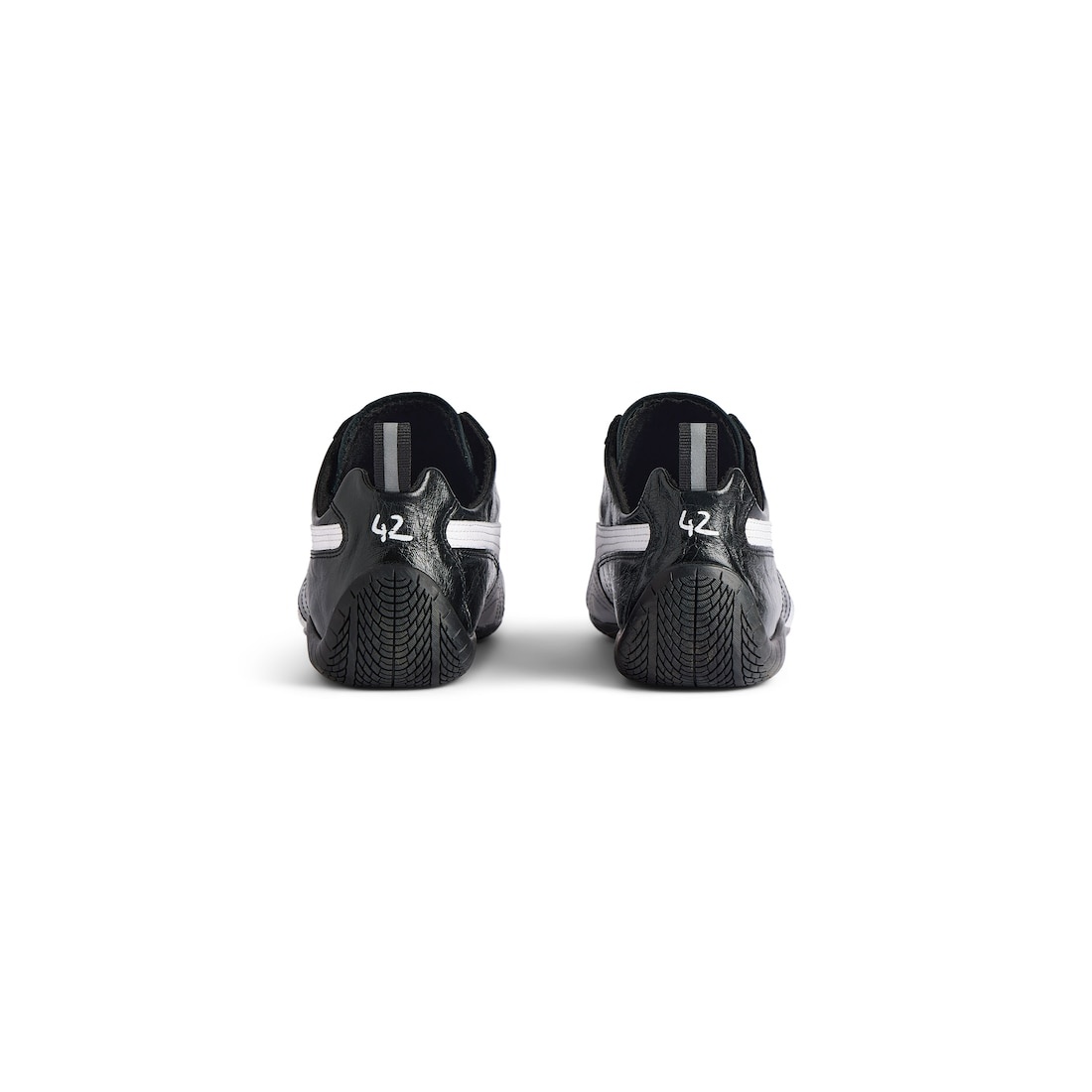 Speedcat Leather Balenciaga in Black/white - 5