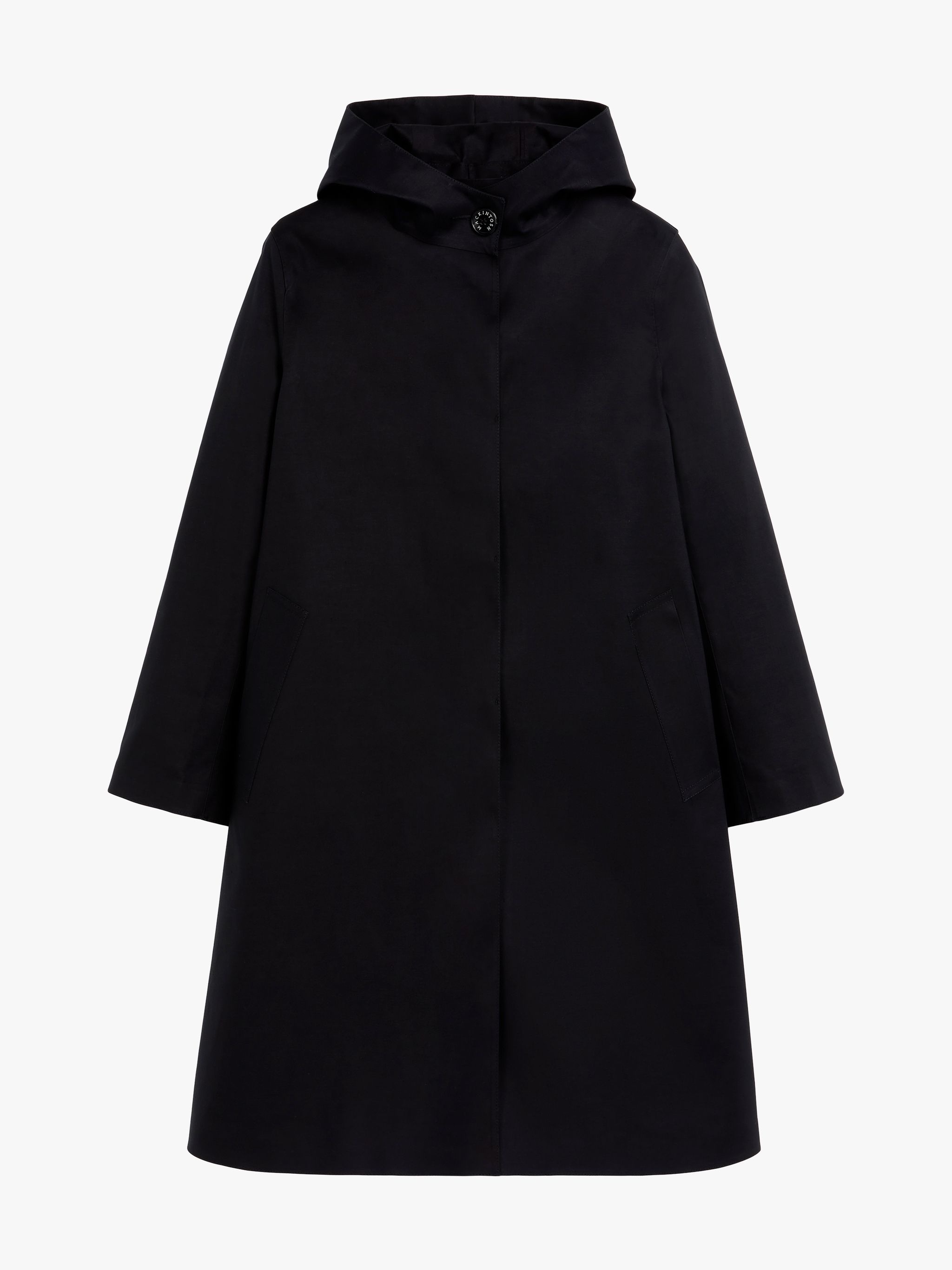WATTEN BLACK BONDED COTTON HOODED COAT | LR-1023 - 1