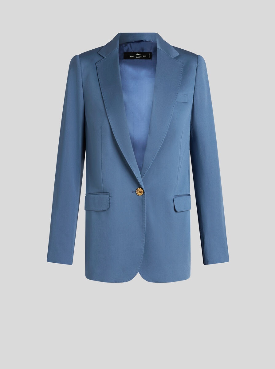 GABARDINE JACKET WITH PEGASO BUTTON - 1