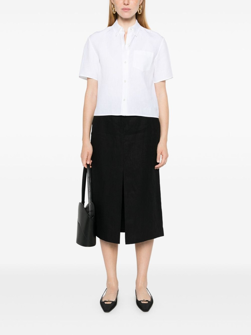 Theory Trouser linen midi skirt outlook